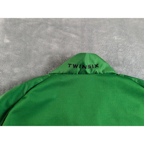 Twin Six Metal Cycling Vest Mens Large Green Full Zip Race Raglan Made USA - Picture 16 of 16